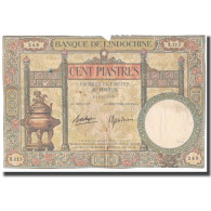 Billet, FRENCH INDO-CHINA, 100 Piastres, KM:51d, B+ - Indochine