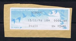 France  ATM;  Riberac 15/11/96 On Paper - Sonstige & Ohne Zuordnung