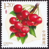 China 2018-18(4-2)T Fruits (3) -- Cherry, Mint(1V) - Fruits