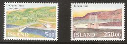 Iceland 1992 Bridge Over Fnjóská Near Skógar And Over Ölfusá Near Selfoss Mi 768-769, MNH(**) - Unused Stamps