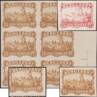 Bergedorf 25/12/1887. Essai Non Dentelé Sur Papier Carton, Timbres Définitifs Dont Curiosité, Piquage à Cheval. Lapins - Lapins