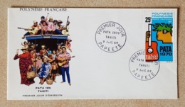 POLYNESIE: Musique, Musica, Music, FDC, Enveloppe Permier Jour, PATA 1970 TAHITI 9 Juillet 69. Yvert N° PA 28 - Música