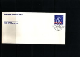 USA 1992 Official Business Postal Stationery Cover 75c With FDC Postmark - 1981-00