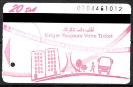 1 Ticket Transport Algeria Bus Algiers Alger - Biglietto Dell'autobus - 1 Billete De Autobús - 1 Busticket - World