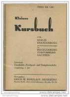 Kleines Kursbuch - Für Berlin Brandenburg Mecklenburg Vorpommern Sachsen 1. Juli 1946 - Europe