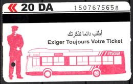 1 Ticket Transport Algeria Bus Algiers Alger - Biglietto Dell'autobus - 1 Billete De Autobús - 1 Busticket - Mundo