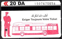 1 Ticket Transport Algeria Bus Algiers Alger - Biglietto Dell'autobus - 1 Billete De Autobús - 1 Busticket - Welt