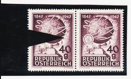 AUA1331 ÖSTERREICH 1947 Michl 837 PLATTENFEHLER FARBFLECK ** Postfrisch SIEHE ABBILDUNG - Errors & Oddities