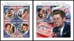 NIGER 2018 MNH** John F. Kennedy JFK M/S+S/S - OFFICIAL ISSUE - DH1831 - Kennedy (John F.)