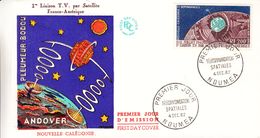 France - Nouvelle Caledonie - Lettre FDC De 1962 - Oblit Noumea - Espace - Satellite - Valeur 75 Euros - Brieven En Documenten