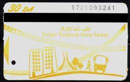 1 Ticket Transport Algeria Bus Algiers Alger - Biglietto Dell'autobus - 1 Billete De Autobús - 1 Busticket - Mondo