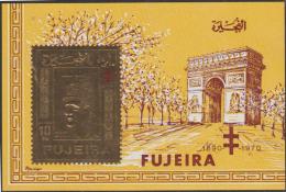 FUJEIRA - 1970 "gold" President De Gaulle Souvenir Sheet. MNH ** - Fujeira