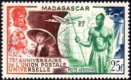 Détail De La Série - Anniversaire De L'U.P.U. ** Madagascar N° PA 72 - 1949 75e Anniversaire De L'UPU