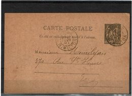 LMM14 - EP CP SAGE 10c REPIQUAGE A. HOUYVET - Cartoline Postali Ristampe (ante 1955)