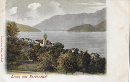GRUSS AUS BECKENRIED → Alte Lithokarte Ca.1900 - Beckenried