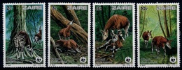 (022) Congo / Zaire  WWF / Okapi / Animals / Animaux / Tiere / Dieren  ** / Mnh  Michel 875-78 - Sonstige & Ohne Zuordnung