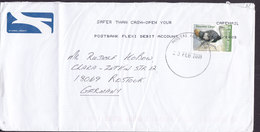 South Africa Air Mail Priority Label CAPEMAIL 2009 Cover Brief ROSTOCK Germany Ostrich Strauss Stamp - Lettres & Documents