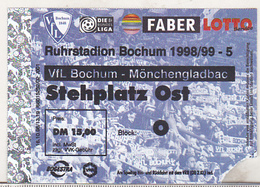 Germany VFL Bochum - Borussia Monchengladbach -  1998 Bundesliga Match Ticket - Tickets D'entrée