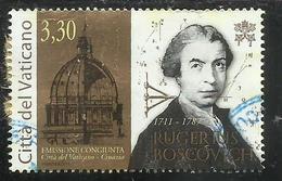 VATICANO VATIKAN VATICAN 2011 RUGERIUS BOSCOVICH SCIENZIATO GESUITA € 3,30 USATO USED OBLITERE' - Used Stamps