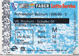 Germany VFL Bochum - Schalke 04 -  1998 Bundesliga Match Ticket - Tickets D'entrée