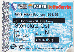 Germany VFL Bochum - SC Freiburg -  1998 Bundesliga Match Ticket - Tickets D'entrée