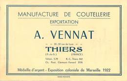 Vieux Papiers - Publicités - Thiers - Publicité - Manufacture De Coutellerie - A. Vennat - Reclame