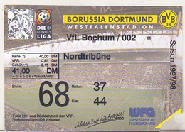 Germany Borussia Dortmund - VfL Bochum - 1997 Bundesliga Match Ticket - Tickets D'entrée