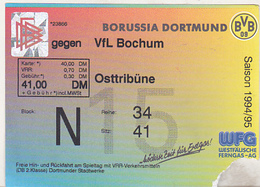 Germany Borussia Dortmund - VfL Bochum - 1994 Bundesliga Match Ticket - Tickets D'entrée