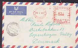 Egypt Egypte Danish Shipsmail M/S 'KOREA' Ø.K. Rederi PORT TAUFIQ - PAQUEBOT 1963 Meter Cover Brief VALBY Denmark - Briefe U. Dokumente