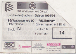 Germany SG Wattenscheid 09 - VfL Bochum - 1995 Bundesliga Match Ticket - Tickets D'entrée