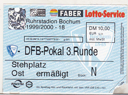 Germany VfL Bochum - 1999 DFB Cup Match Ticket - Tickets D'entrée