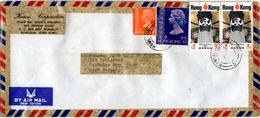 Lettre Par Avion  De Hong Kong_Kowloon Pour Troisdorf _QEII_masque_mask - Storia Postale