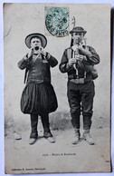 CPA Biniou Et Bombarde Folklore Breton Costumes Musique 1906 Gare D'Evreux Collection Laurent Port Louis - Musique