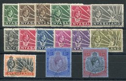 1937-NYASSALAND-GEORGE VI- 15 VAL.USED -LUXE ! - Nyassaland (1907-1953)