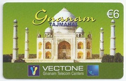 NL.- INTERNATIONAL PHONECARD. Serie 0312. GNANAM. TAJMAHAL. VECTONE TELECOM CENTERS. € 6. - GSM-Kaarten, Bijvulling & Vooraf Betaalde