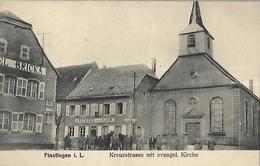 57  Finstingen ( Fénétrange )  Kreuzstrasse Mit Evangil  Kirche - Fénétrange