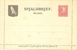 1905-SPJALDBRJEF  / ISLAND 10 Aur - Briefe U. Dokumente