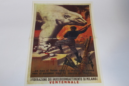 Lotto Manifesto Locandina Propaganda 2° Guerra Mondiale Fascismo 35x50 Riproduzioni Collezione Storia Vintage 12 Pezzi - Oorlog 1939-45