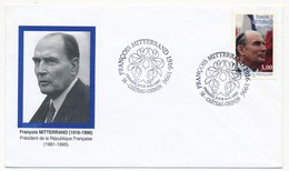 Enveloppe FDC - François MITTERAND - Premier Jour CHATEAU-CHINON 1997 - 2000-2009