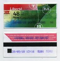 Tickets Bus 48H Lyon 69 Rhône - 2 Images : 1 Exemplaire AVEC Mention Liberté Et 1 Exemplaire SANS Mention Liberté - Europe