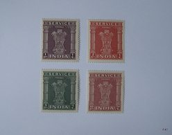 INDIA 1950. SERVICE POSTAGE STAMPS. Ashokan Capital, 1Re; 2Rs; 5Rs And 10Rs. MNH - Nuevos