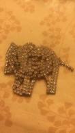 Spilla Vintage A Forma Di Elefante Con Swarovski Anni 80 Integra - Broschen