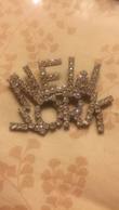 Spilla Vintage New York Con Swarovski Anni 80 Integra - Broches