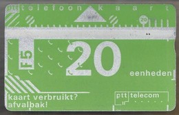 Telefoonkaart.- 911A05869. Nederland. PTT Telecom 20 Eenheden. 5 Gulden. - öffentlich