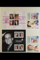 PRINCESS DIANA  2007-2011 World Superb Never Hinged Mint Collection Of All Different MINI-SHEETS On Stock Pages, Include - Unclassified