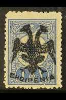 1913  2pi Blue- Black Plate 1, Michel 8, Superb Used On Piece. Signed Raybaudi.  For More Images, Please Visit Http://ww - Albanie