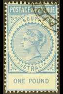 SOUTH AUSTRALIA  1886-96 £1 Blue Perf 11½-12½, SG 199a, Very Fine Used. For More Images, Please Visit Http://www.sandafa - Other & Unclassified