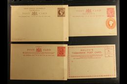 TASMANIA  POSTAL STATIONERY 1880's-1910's Attractive All Different Unused Collection Of Postal Cards, Letter Card, Envel - Other & Unclassified