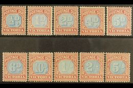 VICTORIA  POSTAGE DUES 1890-94 Complete Set, SG D1/D10, Fine Mint. (10 Stamps) For More Images, Please Visit Http://www. - Other & Unclassified