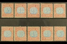 VICTORIA  POSTAGE DUE 1890-94 Set Complete, SG D1/10, Fine Mint, Lovely Fresh Colours, The 5s With Short Perf (10 Stamps - Other & Unclassified